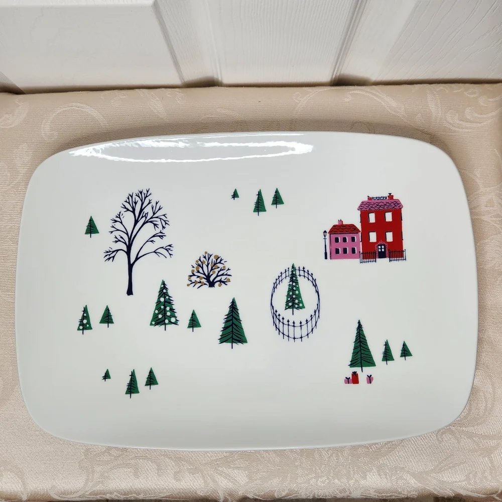 Kate Spade Lenox Arbor Village Oblong Platter NWT